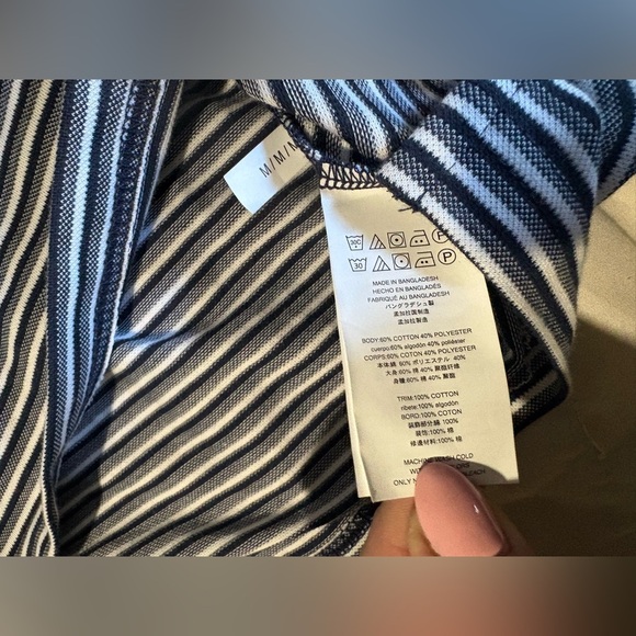 Michael Kors NWT men’s cotton polo striped navy short sleeve medium - Picture 12 of 13